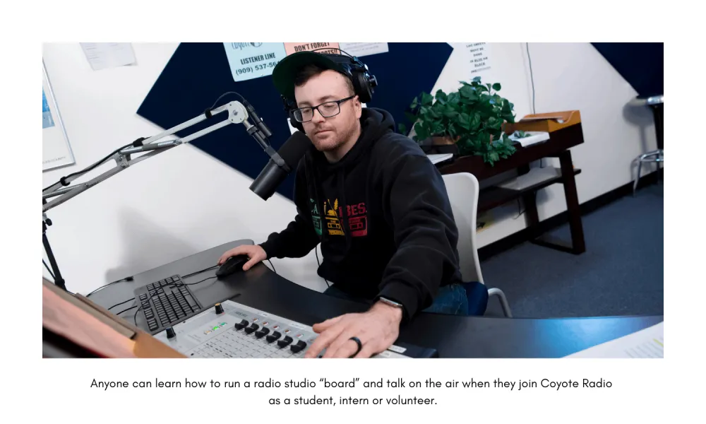DJ working at Coyote Radio
